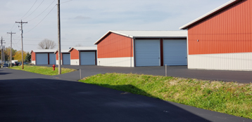 Outdoor view of storage units