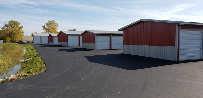 Outdoor view of American Drive Mini Storage units